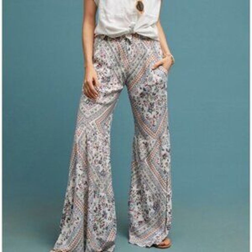 Bandana Print Flare Pants Boho Festival Wide Leg